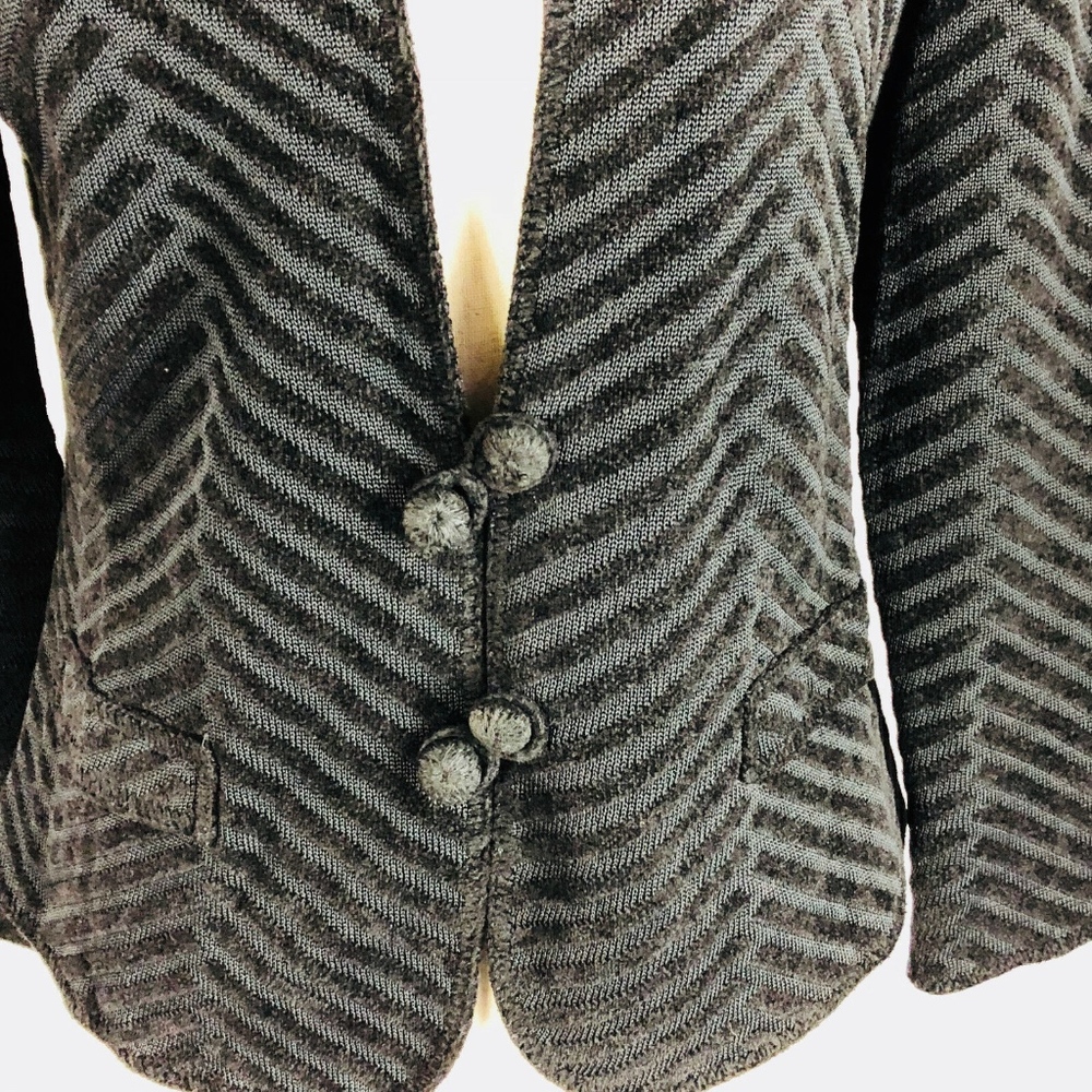💼 Brenda French Rap Black Textured  Jacket 2 - Picture 3 of 8